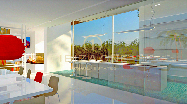 Projet de construction moderne sur plan avec vue fantastique sur la mer à vendre, Ibiza - Projet de construction moderne sur plan avec vue fantastique sur la mer à louer, Ibiza