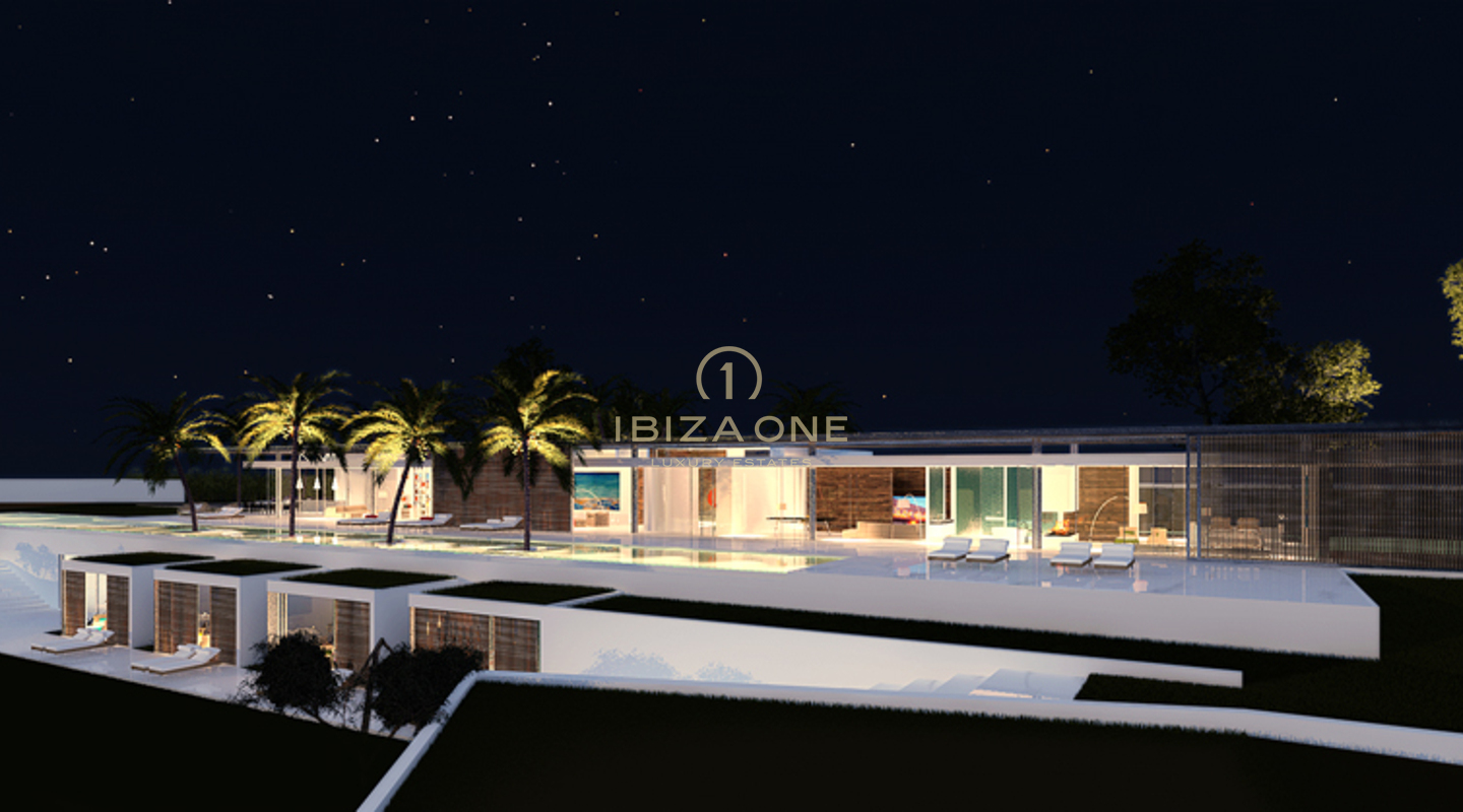 Projet de construction moderne sur plan avec vue fantastique sur la mer à vendre, Ibiza - Projet de construction moderne sur plan avec vue fantastique sur la mer à louer, Ibiza