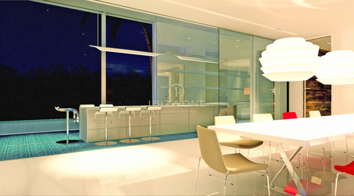 Modern bouwproject op plan met fantastisch zeezicht te koop, Ibiza - Modern bouwproject op plan met fantastisch zeezicht te huur, Ibiza
