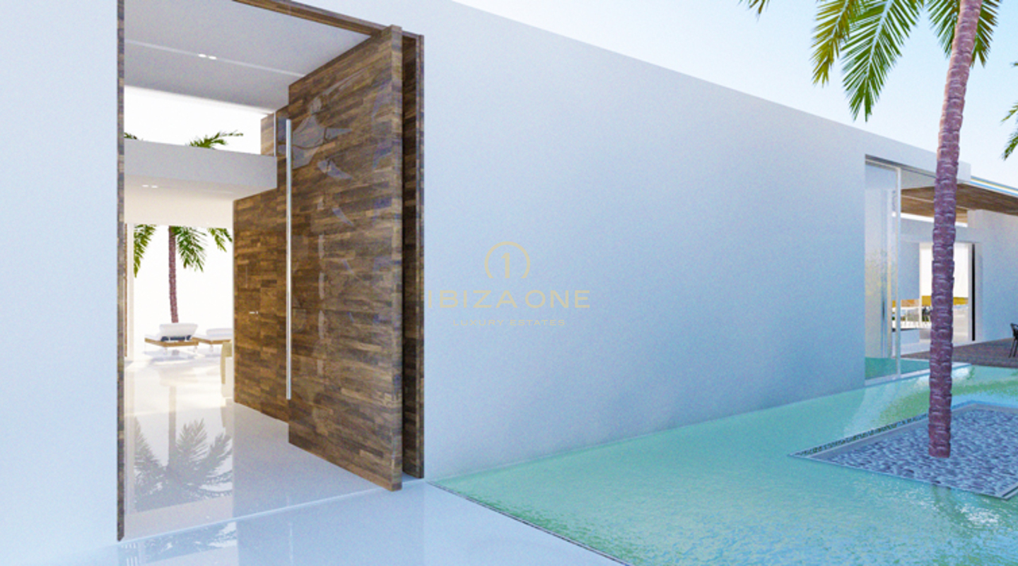 Projet de construction moderne sur plan avec vue fantastique sur la mer à vendre, Ibiza - Projet de construction moderne sur plan avec vue fantastique sur la mer à louer, Ibiza