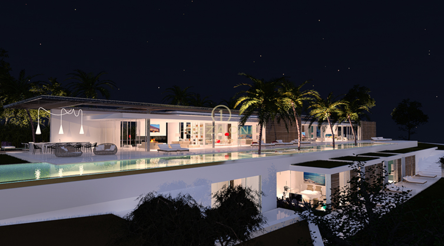 Proyecto de edificio moderno sobre plano con fantásticas vistas al mar en venta, Ibiza - Proyecto de edificio moderno sobre plano con fantásticas vistas al mar en alquiler, Ibiza