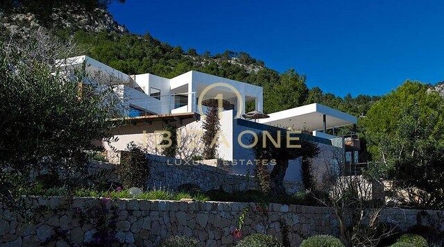Lussuosa villa moderna Jaime Serra con splendida vista mare in affitto, Ibiza