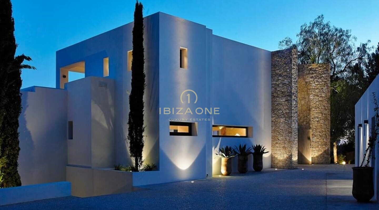 Luxurious modern Jaime Serra villa with beautiful sea view for rent, Ibiza