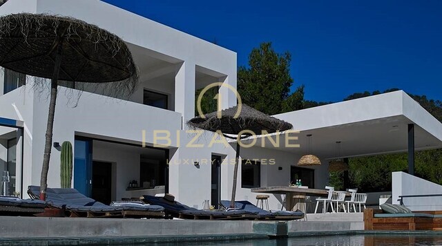 Luxurious modern Jaime Serra villa with beautiful sea view for rent, Ibiza