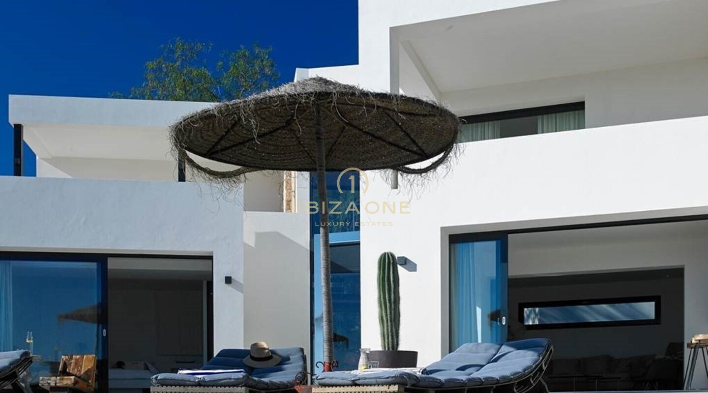 Luxurious modern Jaime Serra villa with beautiful sea view for rent, Ibiza