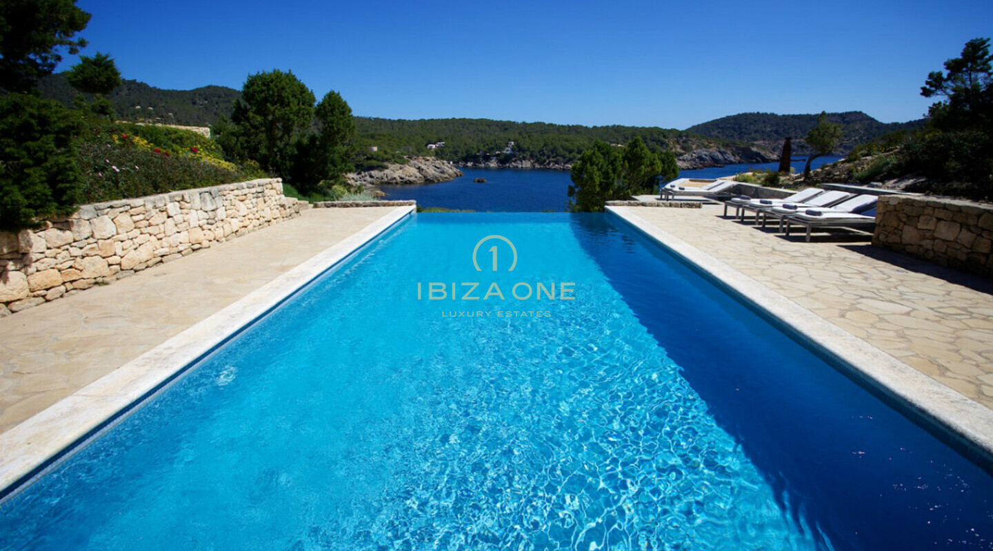 Modern luxury seafront villa with sea access for rent, Ibiza