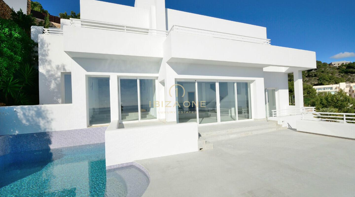 Moderne en luxe nieuwbouw villa op Ibiza in Roca Llisa met fantastisch uitzicht op zee te koop, Ibiza - Moderne en luxe nieuwbouw villa op Ibiza in Roca Llisa met fantastisch uitzicht op zee te huur, Ibiza