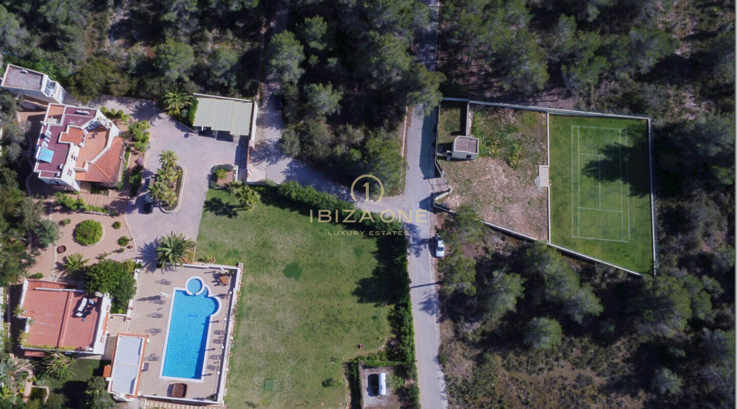 Lujosa y preciosa mansión finca con vistas al mar y pista de tenis en venta, Ibiza - Lujosa y preciosa mansión finca con vistas al mar y pista de tenis en alquiler, Ibiza
