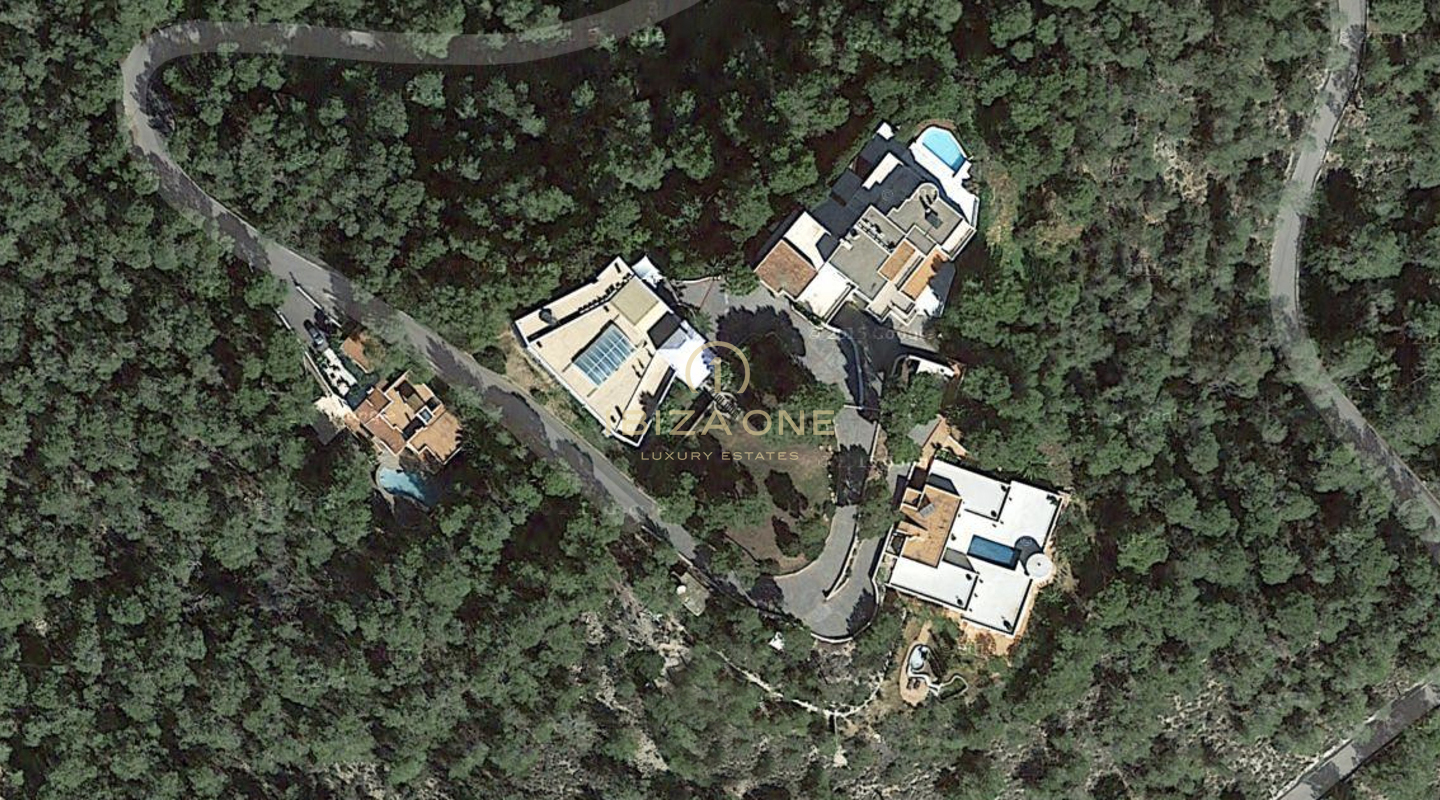 Ibizas größtes Luxusanwesen zum Verkauf oder Mega-Luxusanwesen zur Miete – Privater Berg mit 4 Villen in der Nähe von Ibiza-Stadt und MarinasViews – Touristische Vermietungslizenz