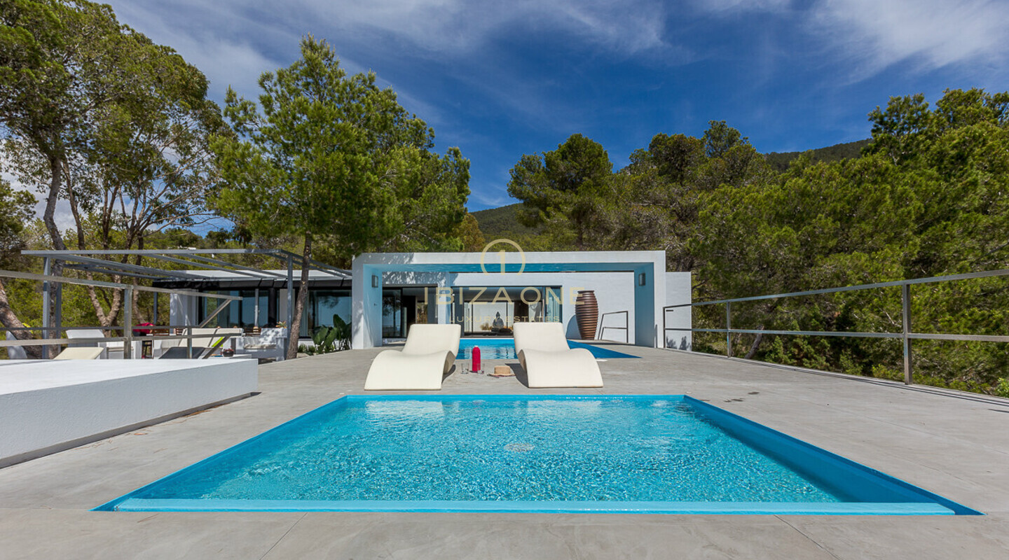 Villa de luxe ultra-moderne avec vue sur la mer et le coucher de soleil à Cala Vadella à vendre, Ibiza - Villa de luxe ultra-moderne avec vue sur la mer et le coucher de soleil à Cala Vadella à louer, Ibiza