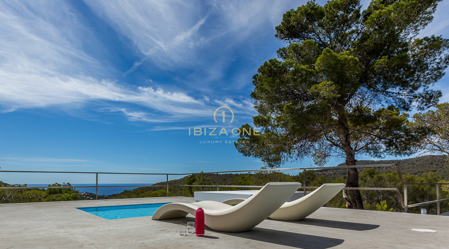 Villa de luxe ultra-moderne avec vue sur la mer et le coucher de soleil à Cala Vadella à vendre, Ibiza - Villa de luxe ultra-moderne avec vue sur la mer et le coucher de soleil à Cala Vadella à louer, Ibiza