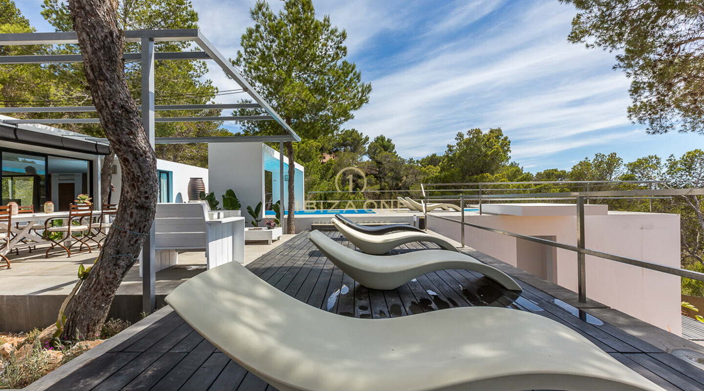Ultramoderne luxe villa met uitzicht op zee en zonsondergang in Cala Vadella te koop, Ibiza - Ultramoderne luxe villa met uitzicht op zee en zonsondergang in Cala Vadella te huur, Ibiza