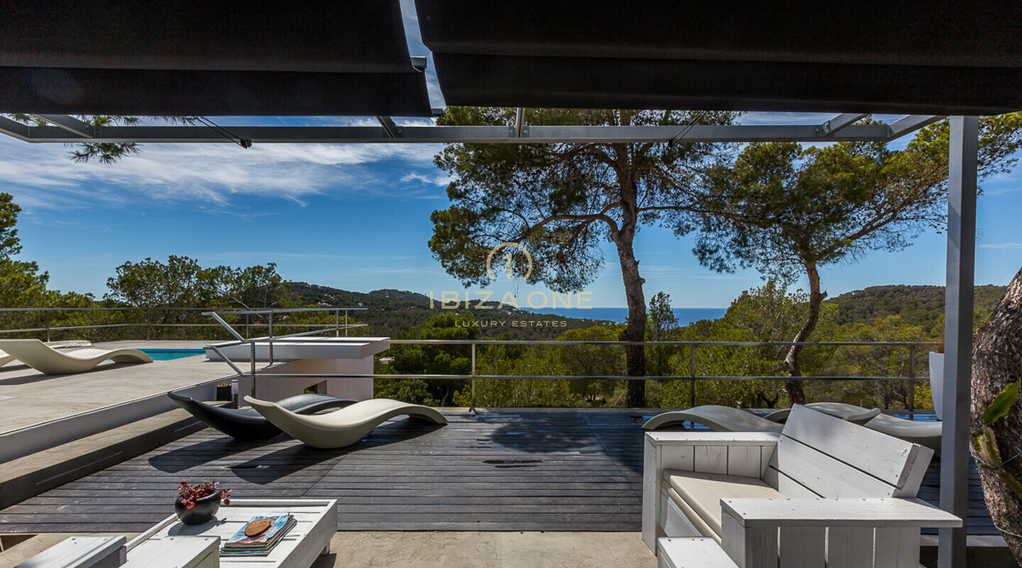 Villa de lujo ultramoderna con vistas al mar y al atardecer en Cala Vadella en venta, Ibiza - Villa de lujo ultramoderna con vistas al mar y al atardecer en Cala Vadella en alquiler, Ibiza
