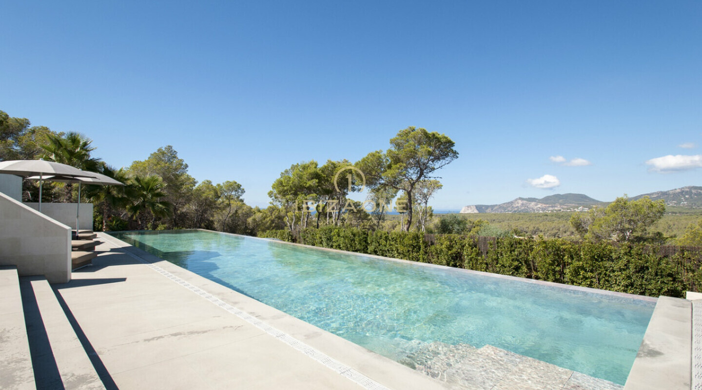 Villa minimalista de lujo con vistas al mar en venta, Ibiza - Villa minimalista de lujo con vistas al mar en alquiler, Ibiza