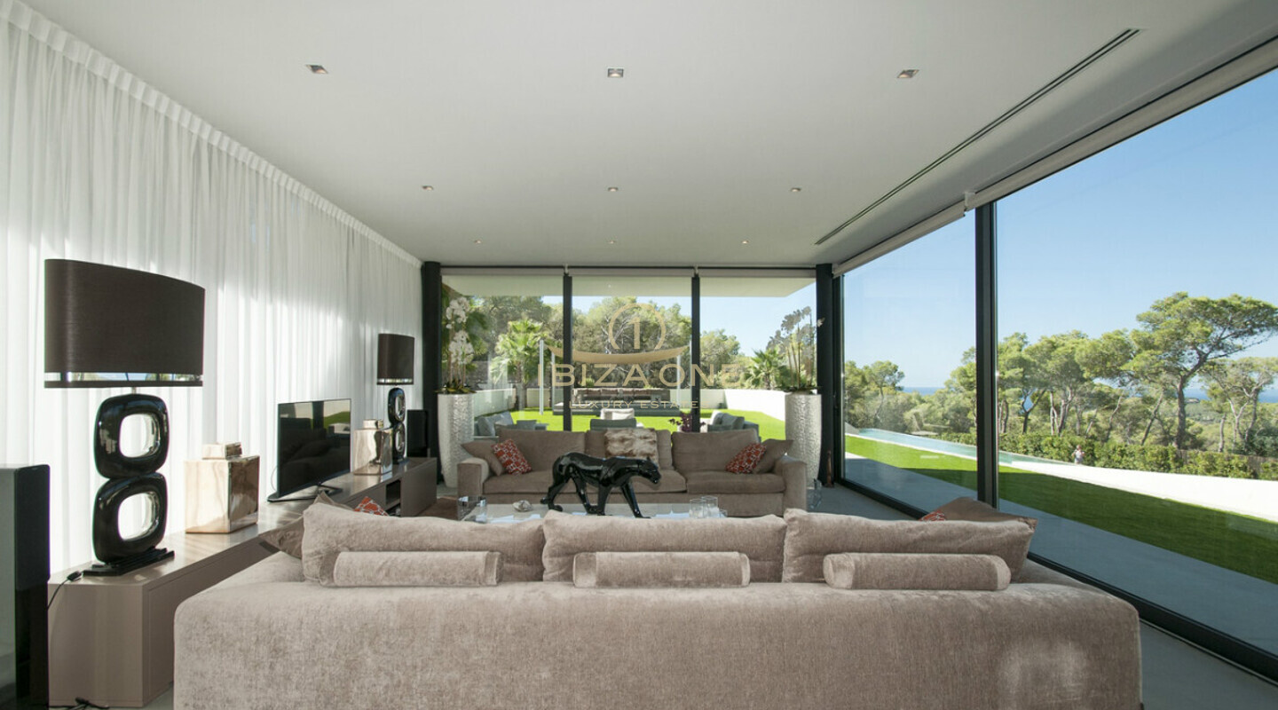 Minimalistische Luxusvilla mit Meerblick zu verkaufen, Ibiza - Minimalistische Luxusvilla mit Meerblick zu vermieten, Ibiza