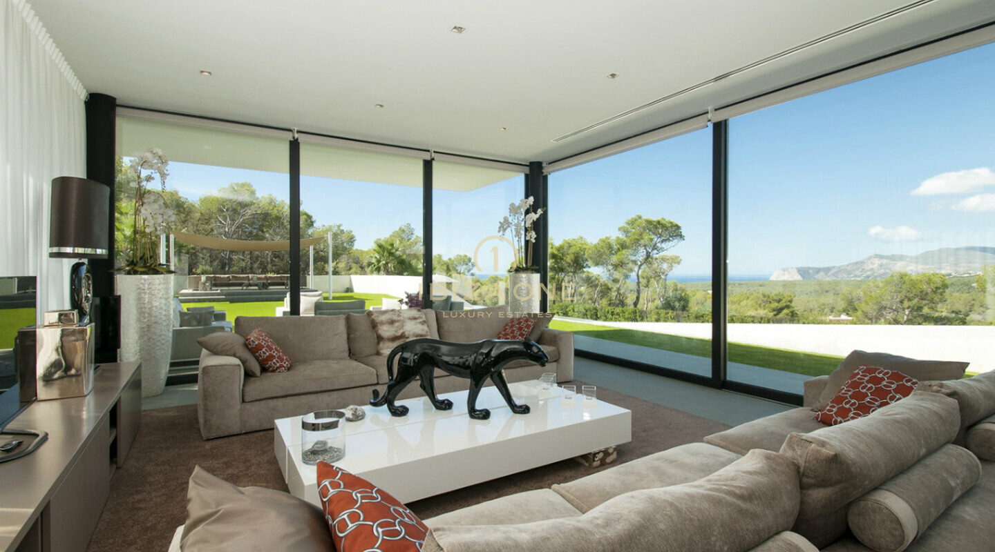 Villa minimalista de lujo con vistas al mar en venta, Ibiza - Villa minimalista de lujo con vistas al mar en alquiler, Ibiza