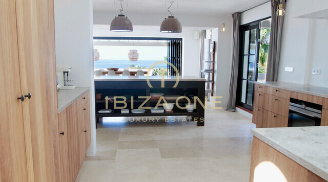 Luxurious modern villa with sea views to Formentera and the old town of Ibiza for rent, Ibiza