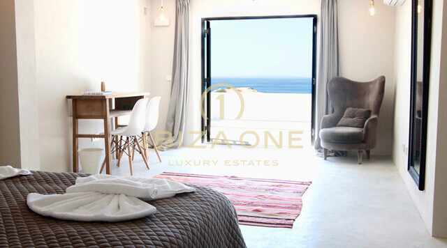 Luxurious modern villa with sea views to Formentera and the old town of Ibiza for rent, Ibiza
