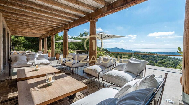 Privé luxe villa op Ibiza met spectaculair uitzicht op zee te huur, Ibiza