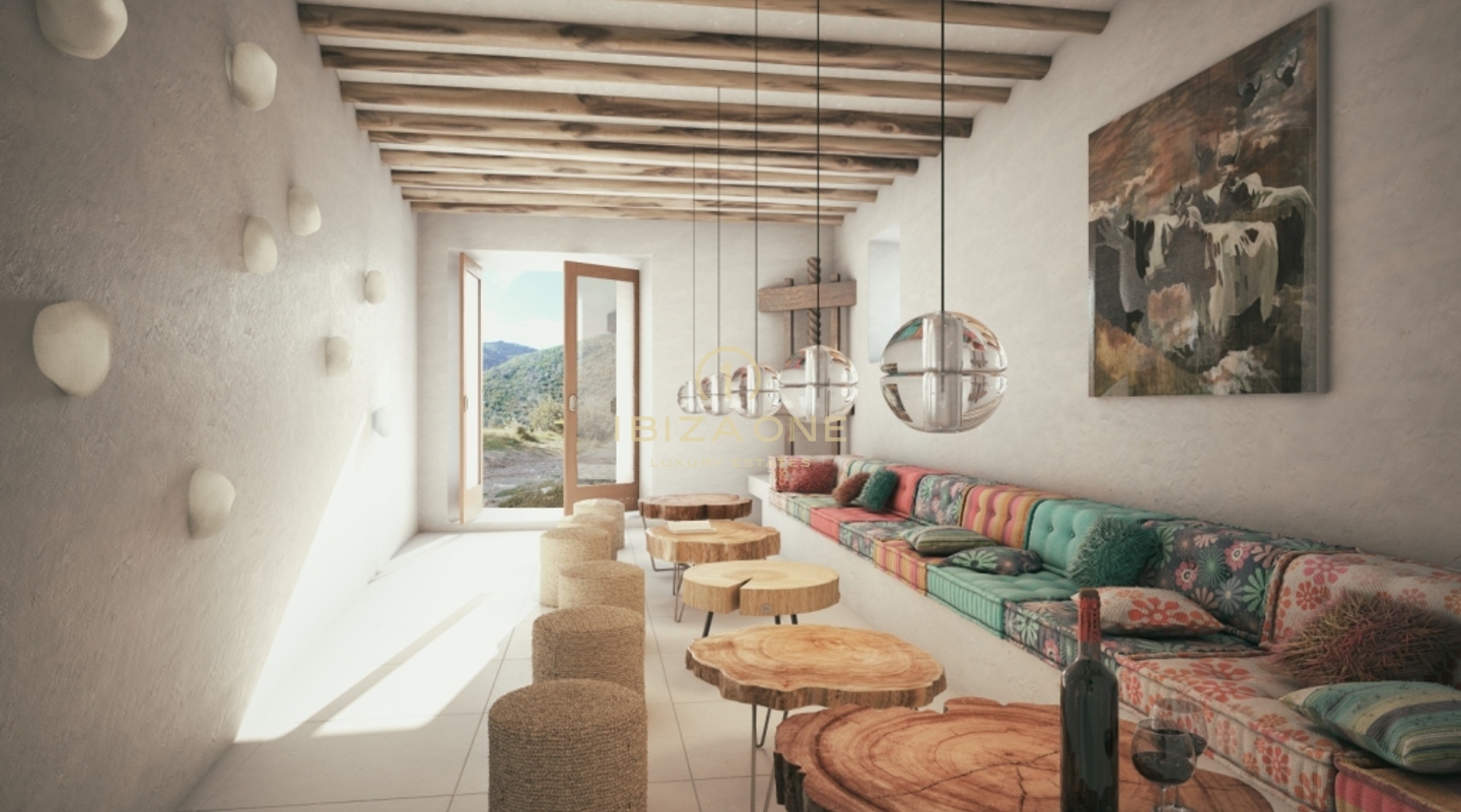 Ruim perceel met oude Ibiza Finca en zeezicht te koop, Ibiza - Ruim perceel met oude Ibiza Finca en zeezicht te huur, Ibiza