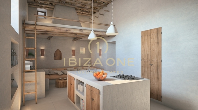 Spacious plot with old Ibiza Finca and sea view for sale, Ibiza - Spacious plot with old Ibiza Finca and sea view for rent, Ibiza