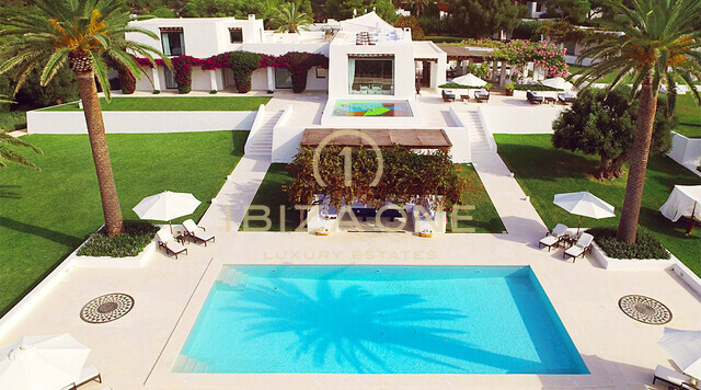 Luxury sea frontline villa with amazing sea and sunset views for rent, Ibiza