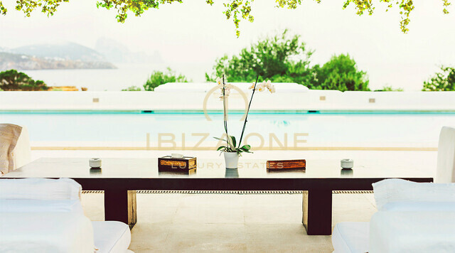 Luxury sea frontline villa with amazing sea and sunset views for rent, Ibiza