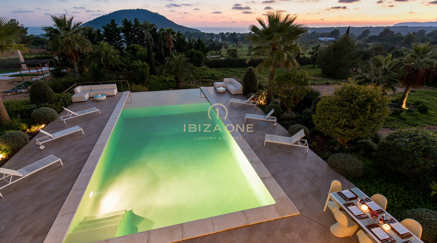 Luxury sea view villa in the Cala Jondal for rent, Ibiza