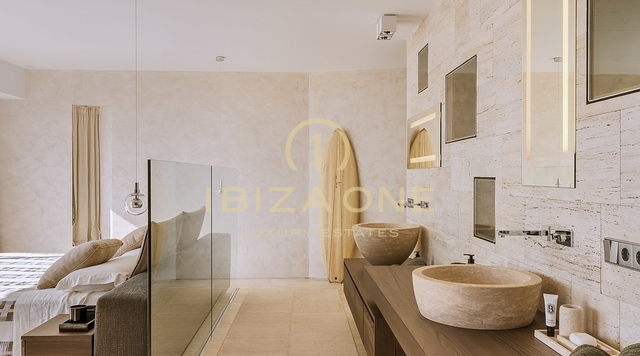 Eleganza pura: la villa di lusso più esclusiva di Ibiza in cima alla collina con vista panoramica sul mare e serenate al tramonto in affitto, Ibiza