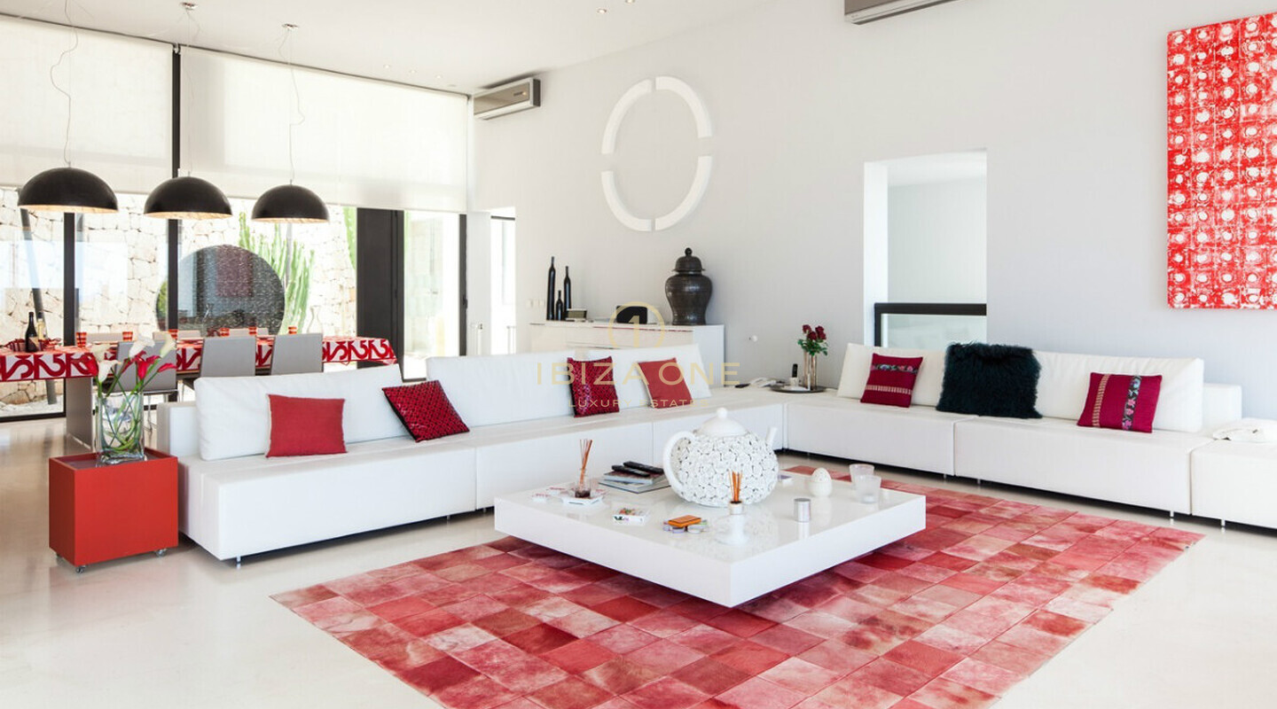 Modern and luxury villa with sea view in guarded urbanization for sale, Ibiza - Modern villa with sea view in guarded urbanization for rent, Ibiza