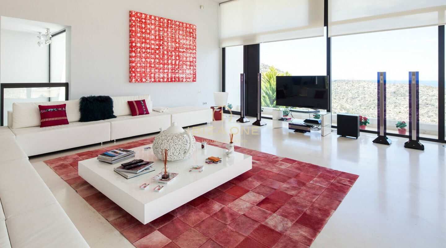 Modern and luxury villa with sea view in guarded urbanization for sale, Ibiza - Modern villa with sea view in guarded urbanization for rent, Ibiza