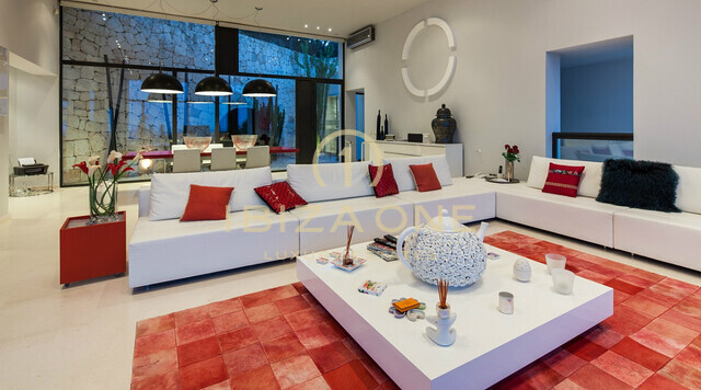 Modern and luxury villa with sea view in guarded urbanization for sale, Ibiza - Modern villa with sea view in guarded urbanization for rent, Ibiza