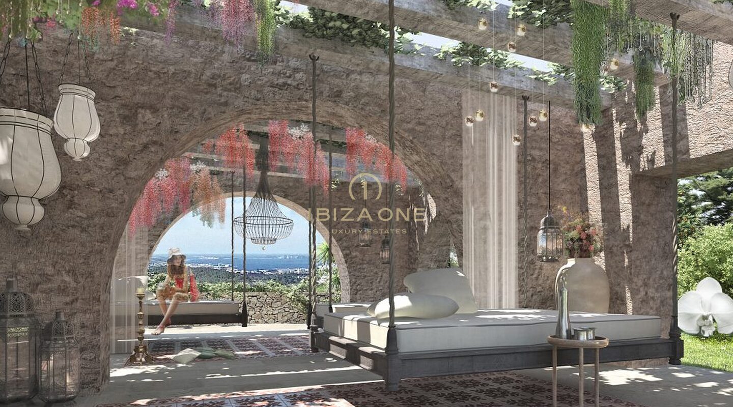 Grand terrain avec permis de construire et vue mer à vendre, Ibiza - Grand terrain avec permis de construire et vue mer à louer, Ibiza