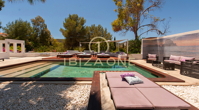 Moderna villa de lujo de 6 dormitorios en alquiler en Ibiza, Roca Llisa, Ibiza