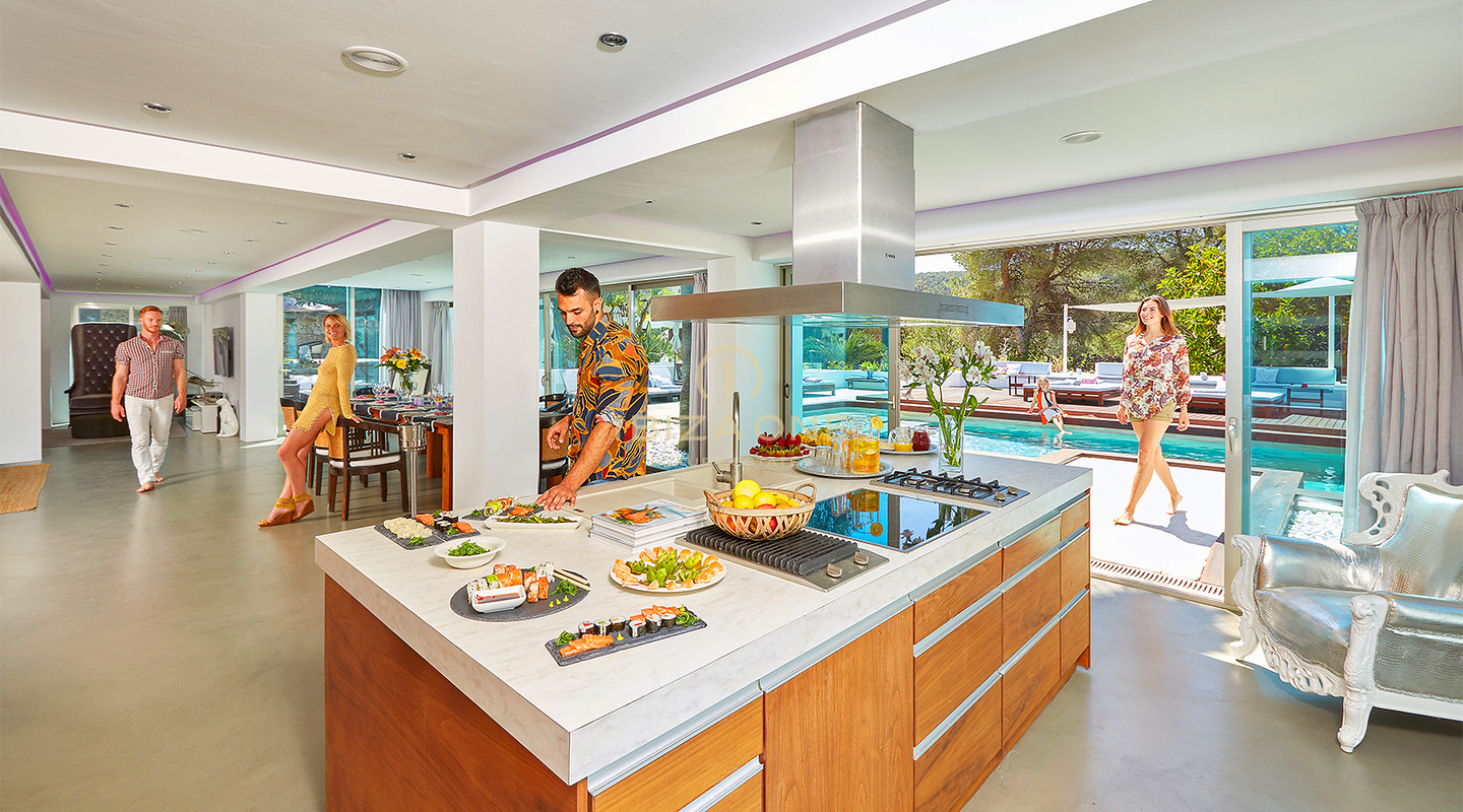 Villa moderne de luxe de 6 chambres à louer à Ibiza, Roca Llisa, Ibiza