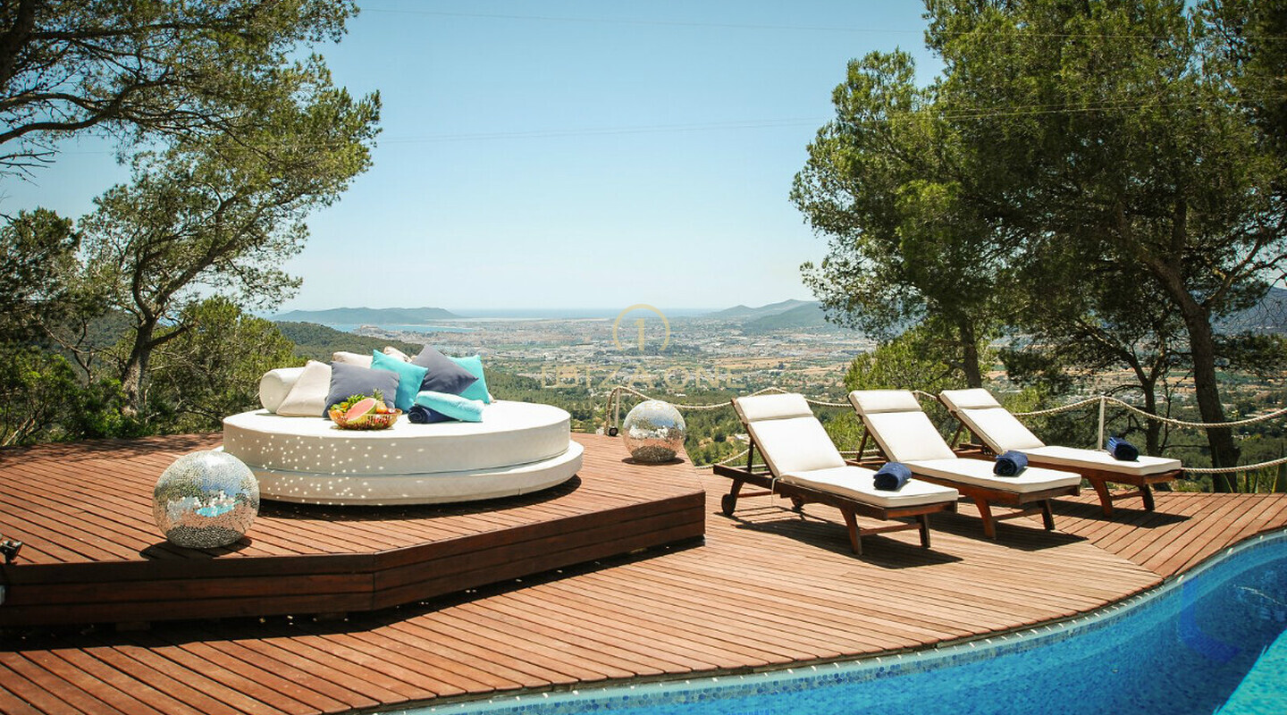 Luxusvilla auf Ibiza in Can Furnet mit atemberaubendem Blick auf das Meer, Ibiza-Stadt und Formentera zu verkaufen, Ibiza - Luxusvilla auf Ibiza in Can Furnet mit atemberaubendem Blick auf das Meer, Ibiza-Stadt und Formentera zu vermieten, Ibiza