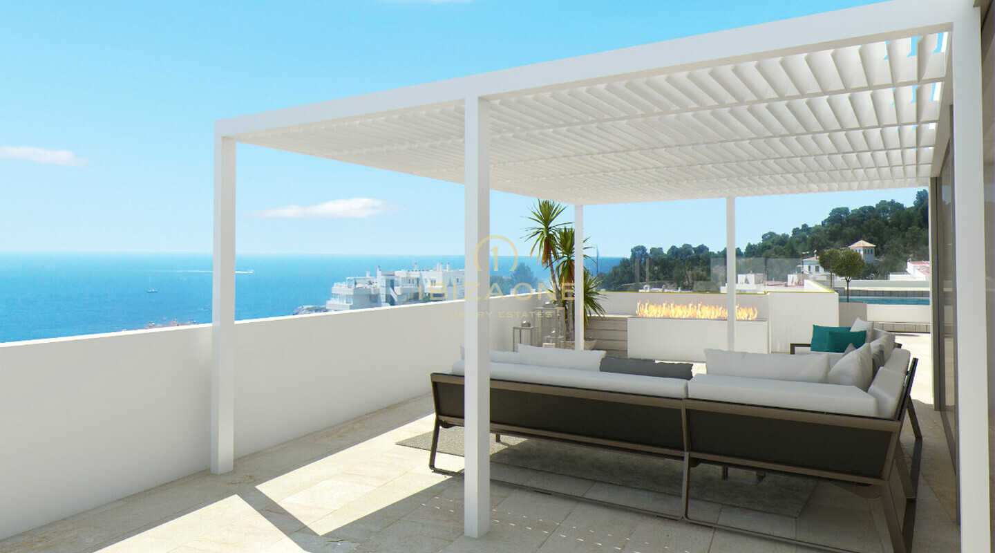 Modernes Penthouse mit Meerblick auf Mallorca zu verkaufen, Ibiza - Modernes Penthouse mit Meerblick auf Mallorca zu vermieten, Ibiza