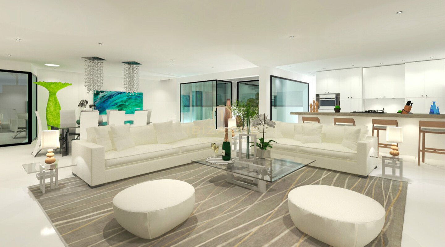 Villa de lujo en Ibiza cerca de Cap Martinet como proyecto en venta, Ibiza - Villa de lujo en Ibiza cerca de Cap Martinet como proyecto en alquiler, Ibiza