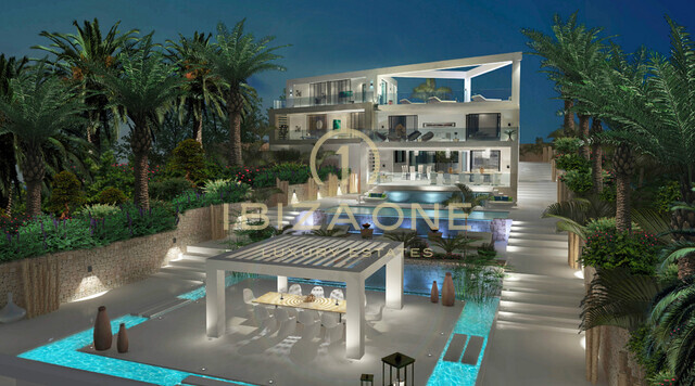 Villa de lujo en Ibiza cerca de Cap Martinet como proyecto en venta, Ibiza - Villa de lujo en Ibiza cerca de Cap Martinet como proyecto en alquiler, Ibiza