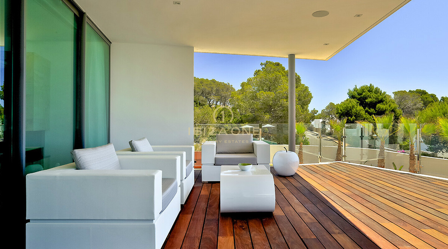 Moderne luxe villa in Vista Alegre / Es Cubells met uitzicht op zee tot Formentera te huur, Ibiza