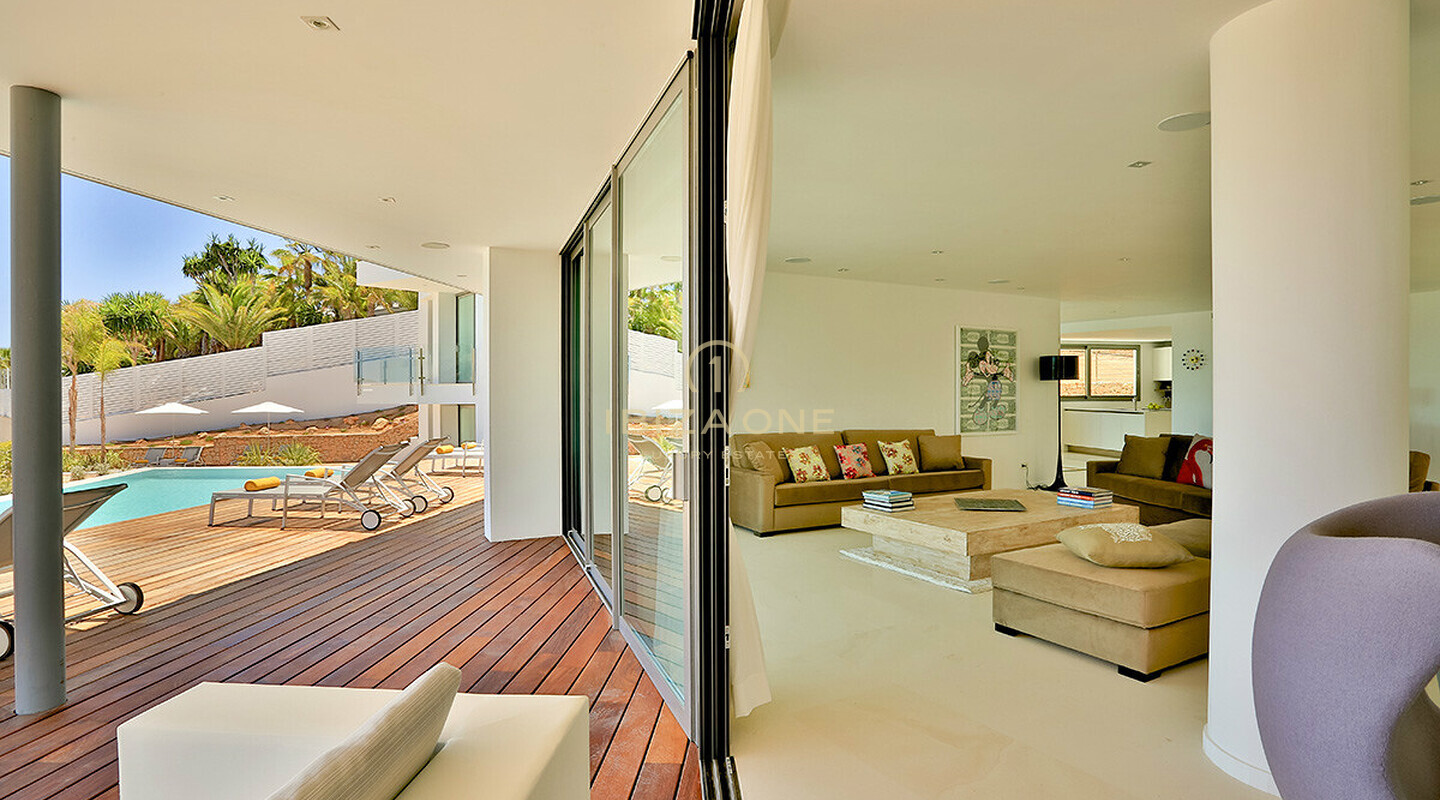 Moderne luxe villa in Vista Alegre / Es Cubells met uitzicht op zee tot Formentera te huur, Ibiza