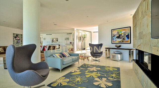 Moderne luxe villa in Vista Alegre / Es Cubells met uitzicht op zee tot Formentera te huur, Ibiza