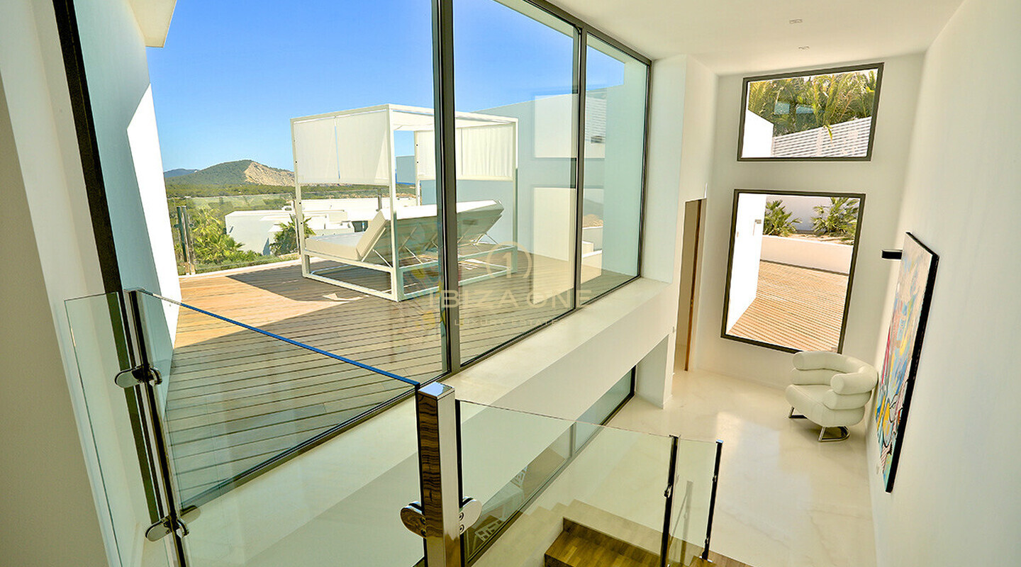 Moderne luxe villa in Vista Alegre / Es Cubells met uitzicht op zee tot Formentera te huur, Ibiza