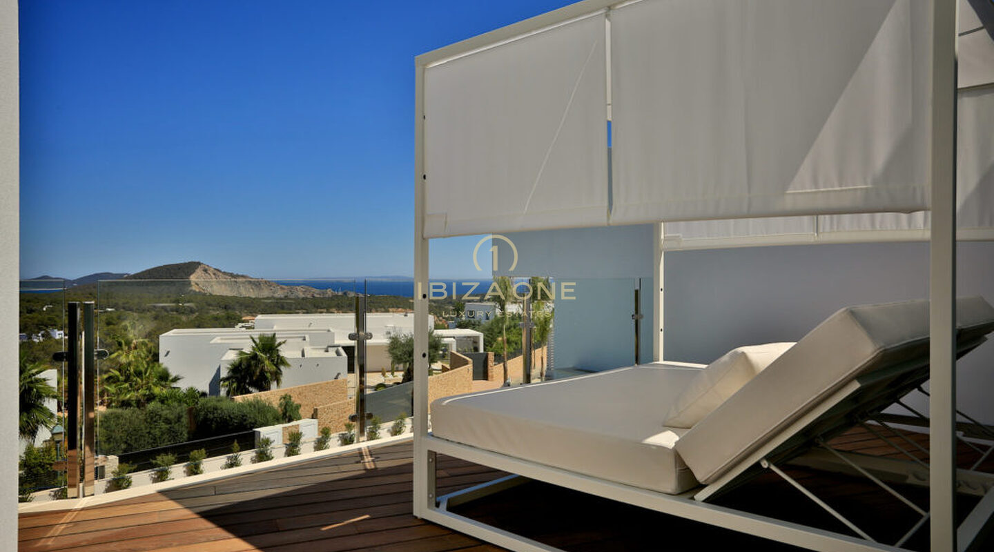 Moderne luxe villa in Vista Alegre / Es Cubells met uitzicht op zee tot Formentera te huur, Ibiza