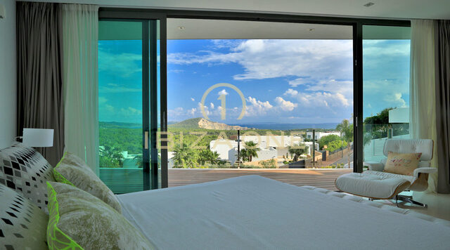 Moderne luxe villa in Vista Alegre / Es Cubells met uitzicht op zee tot Formentera te huur, Ibiza