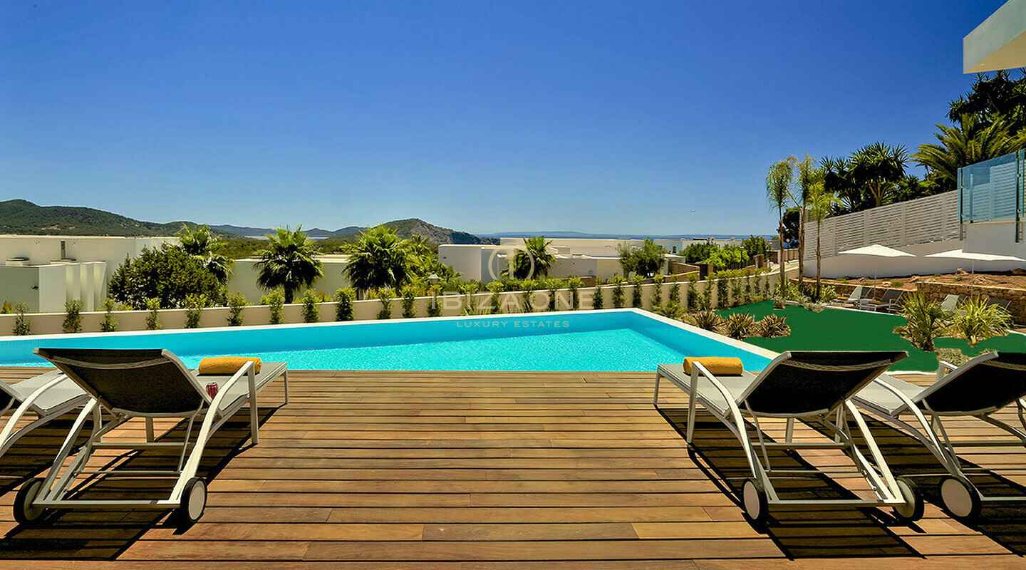 Moderne luxe villa in Vista Alegre / Es Cubells met uitzicht op zee tot Formentera te huur, Ibiza