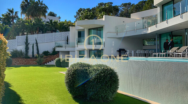 Moderne luxe villa in Vista Alegre / Es Cubells met uitzicht op zee tot Formentera te huur, Ibiza