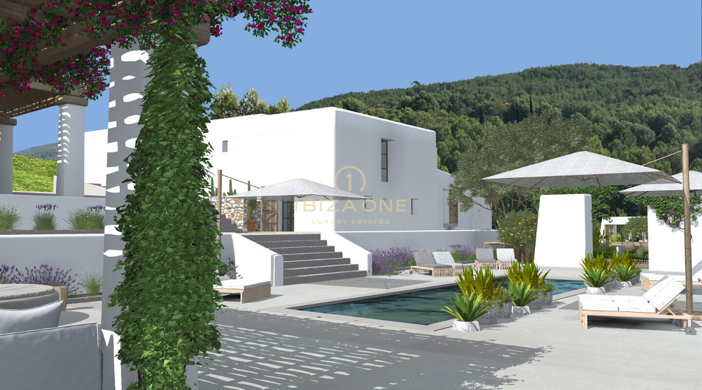 Ursprüngliche Finca zum Renovieren auf Ibiza in ruhiger Lage mit atemberaubender Aussicht über das Morna-Tal zu verkaufen, Ibiza - Ursprüngliche Finca zum Renovieren auf Ibiza in ruhiger Lage mit atemberaubender Aussicht über das Morna-Tal zu vermieten, Ibiza