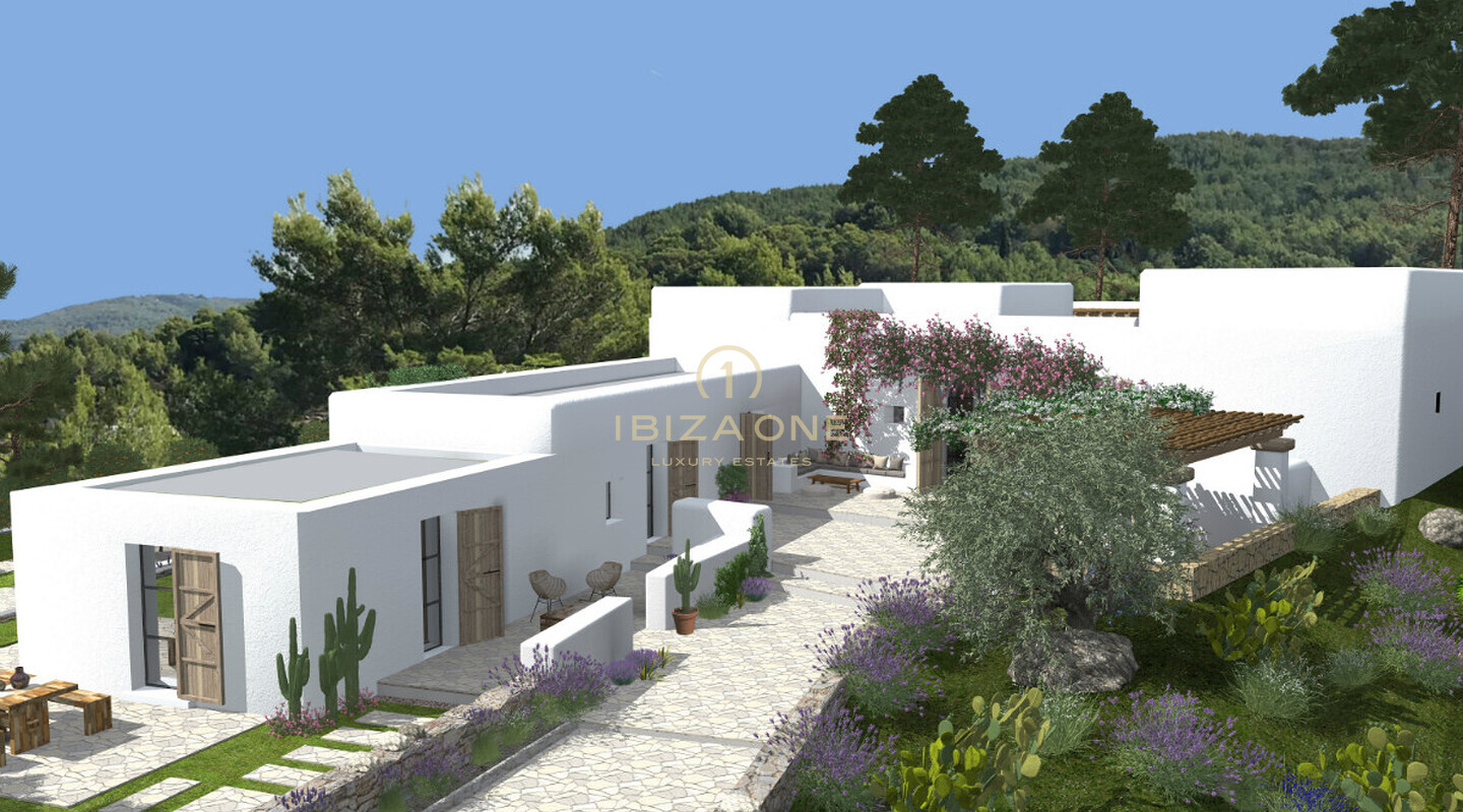 Ursprüngliche Finca zum Renovieren auf Ibiza in ruhiger Lage mit atemberaubender Aussicht über das Morna-Tal zu verkaufen, Ibiza - Ursprüngliche Finca zum Renovieren auf Ibiza in ruhiger Lage mit atemberaubender Aussicht über das Morna-Tal zu vermieten, Ibiza