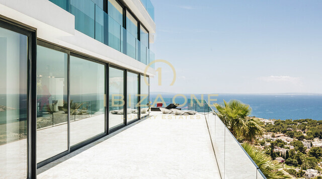 Modern luxury villa close to Ibiza with views to the sea and Ibiza town for rent and this luxury villa is for sale, Ibiza - Modern luxury villa close to Ibiza with views to the sea and Ibiza town for rent and this luxury villa is for rent, Ibiza
